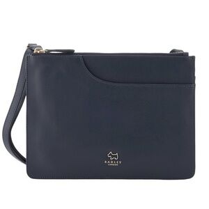 NWOT Radley London Navy Small Pockets Ziptop Crossbody